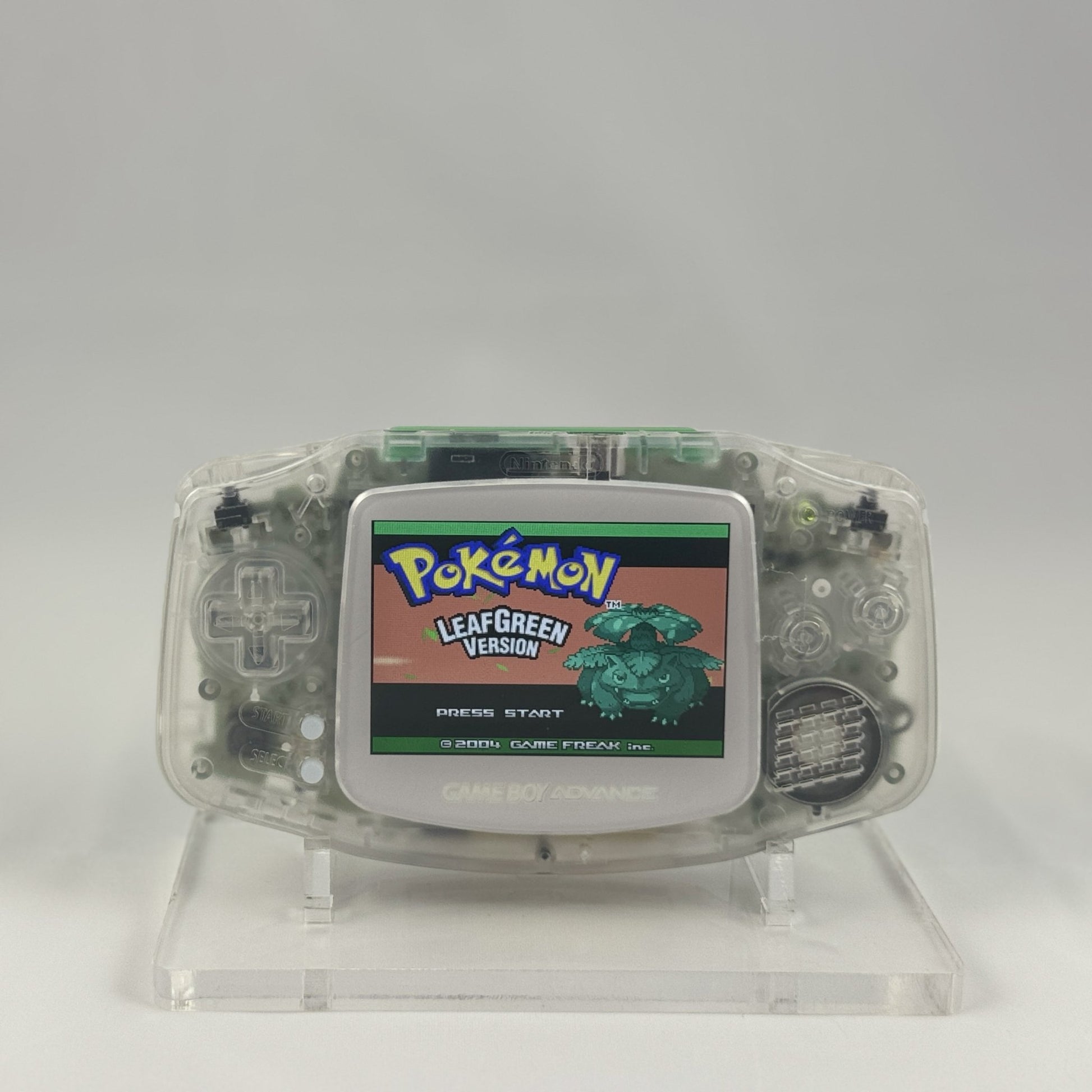 Custom Game Boy Advance with IPS backlit screen and clear shell by Retro Recology