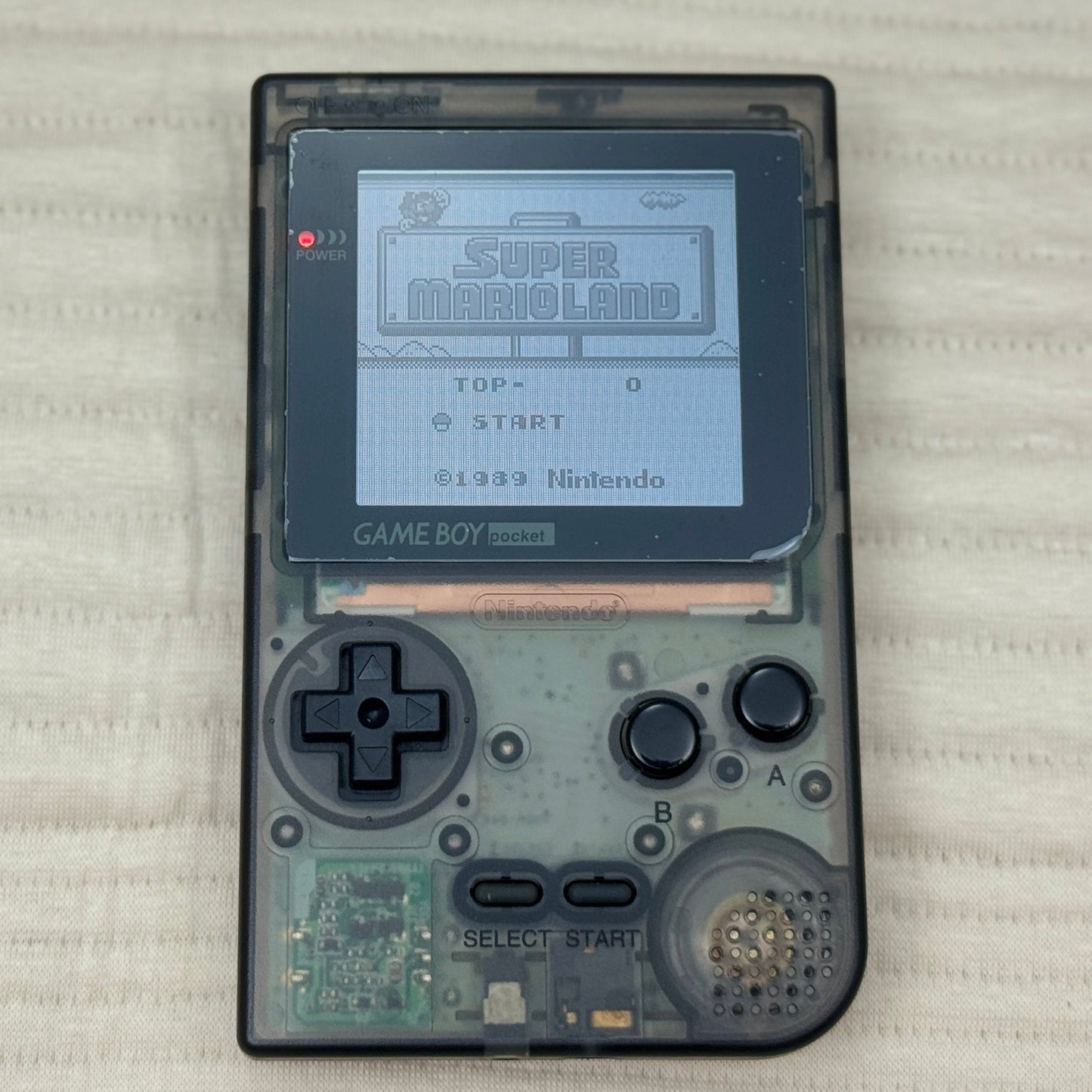 Game Boy Pocket with FunnyPlaying IPS display and custom shell by Retro Recology